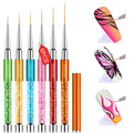 Professional Nail Art Liner Brush Set - 6 Fine Nail Art Brushes for Detailed Designs