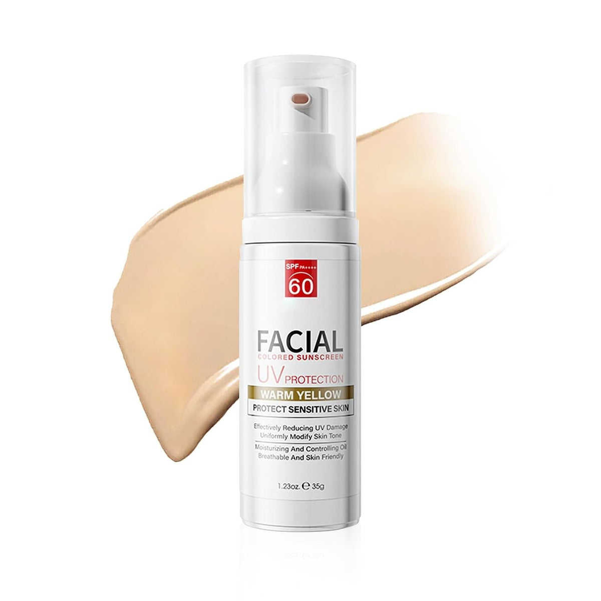 Tinted Sunscreen SPF 60 & Primer for All Skin Types - Hydrating & Pore-Blurring
