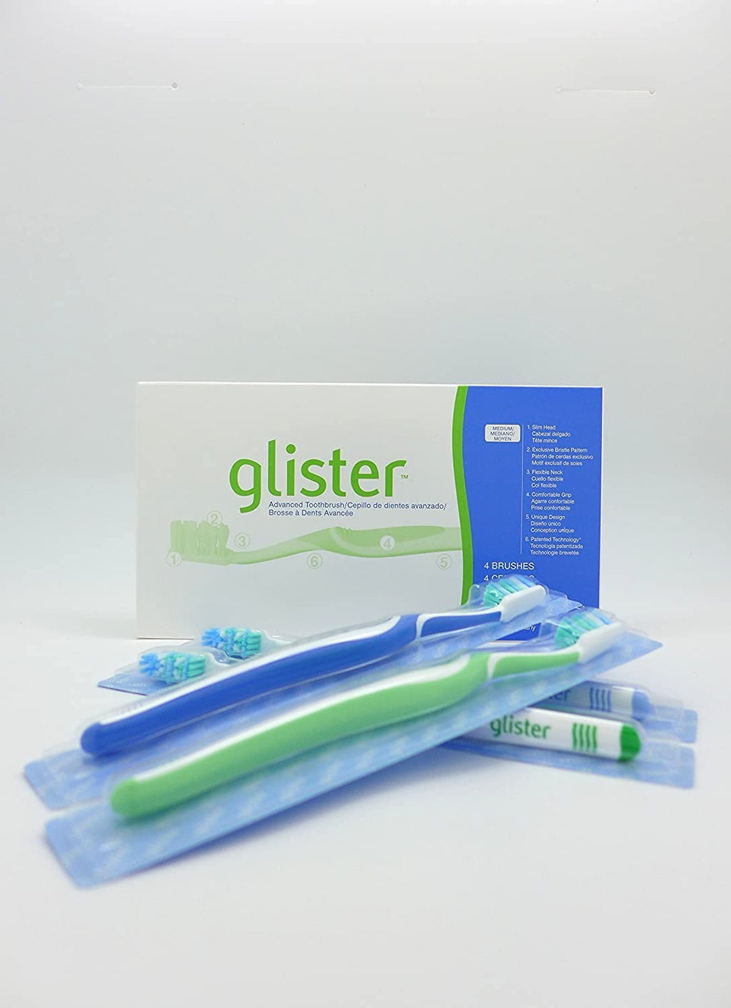 Manually Toothbrush Set with Soft & Medium Bristles - 4 Pack for Oral Hygiene