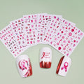 6Pcs Breast Cancer Awareness Nail Art Stickers for Women