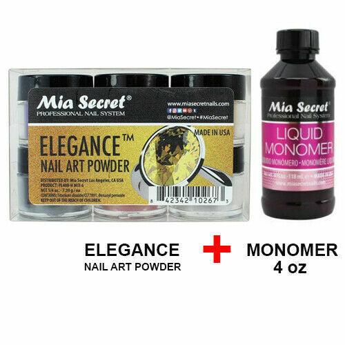 Nail Art Monomer & Powder Collection - 4oz & 6 Colors for Acrylic Nails