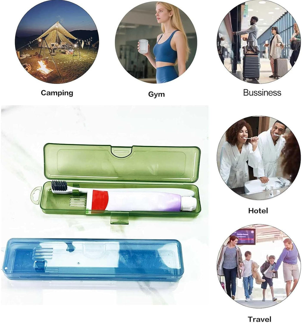 Travel Toothbrush Case 2 Pack Breathable Portable Holder for Camping & Gym