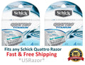 8 Pack Schick Quattro Titanium Razor Blade Refills for Compatible Shavers
