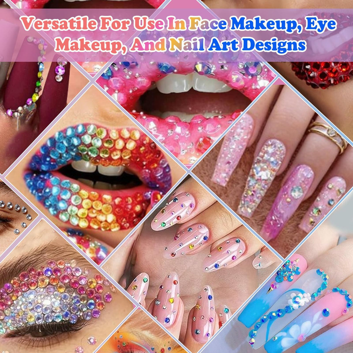 50000Pcs Resin Rhinestone Bedazzling Kit for Crafts Nails Jewelry