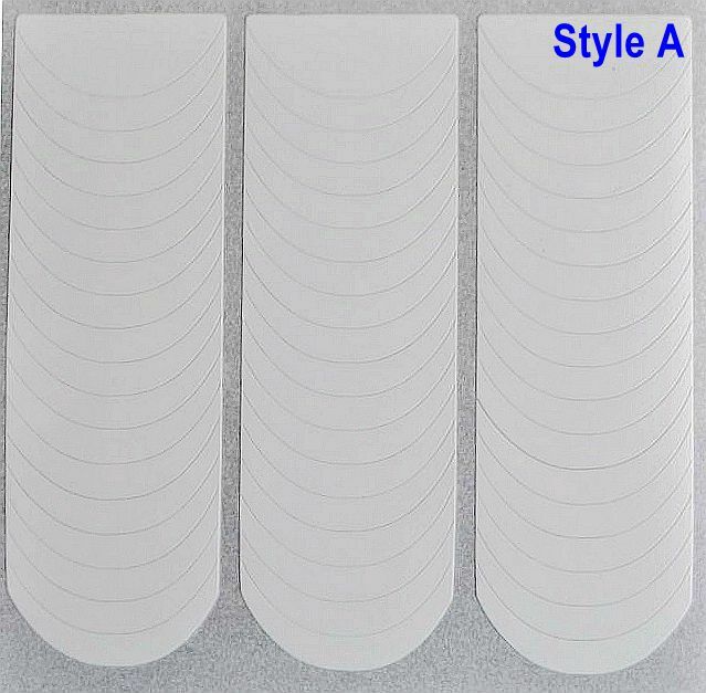 French Manicure Nail Art Tips Form Guide Stickers - 5 Sheets DIY Stencil