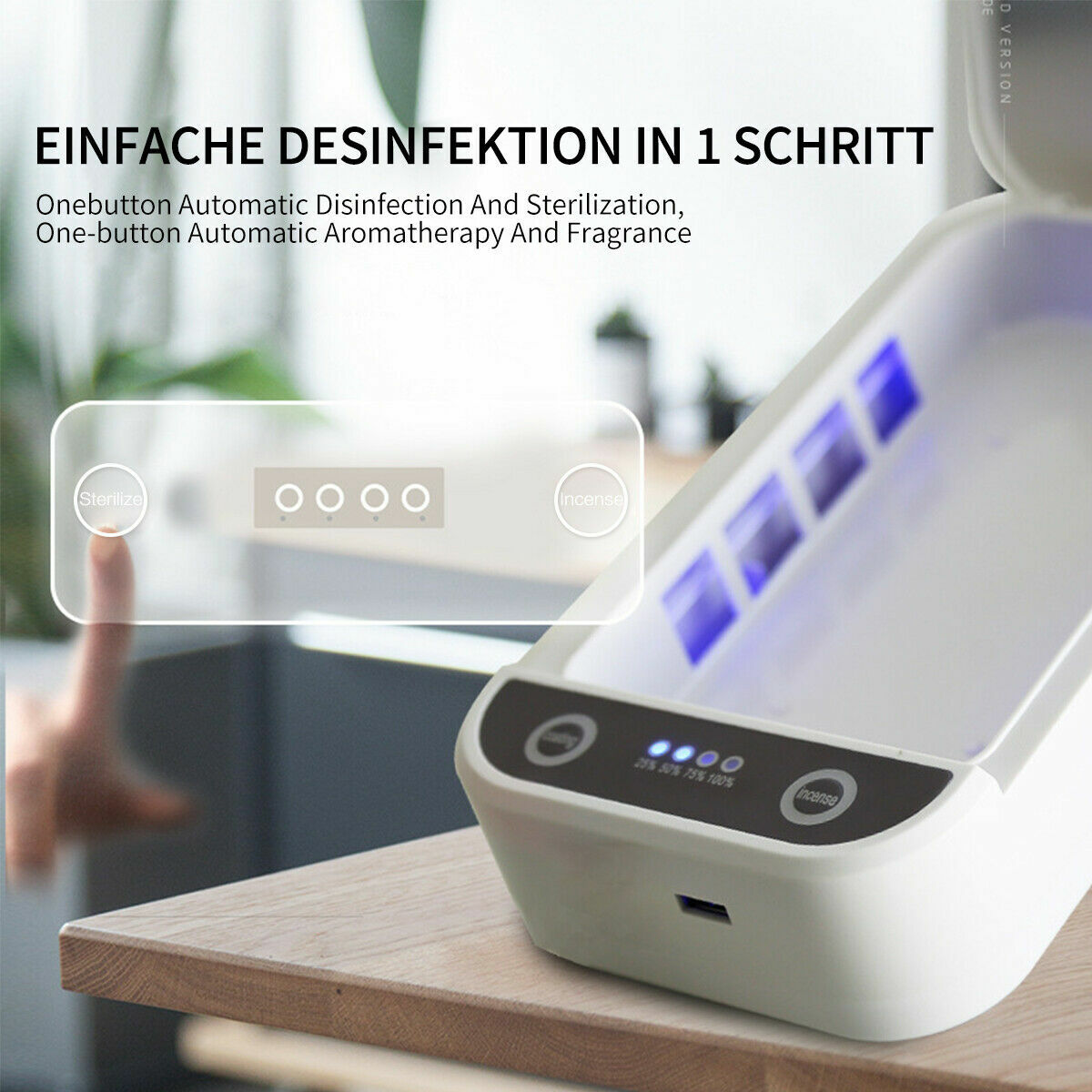 UV Cell Phone Sanitizer Box with Aromatherapy - Disinfection & Cleaning