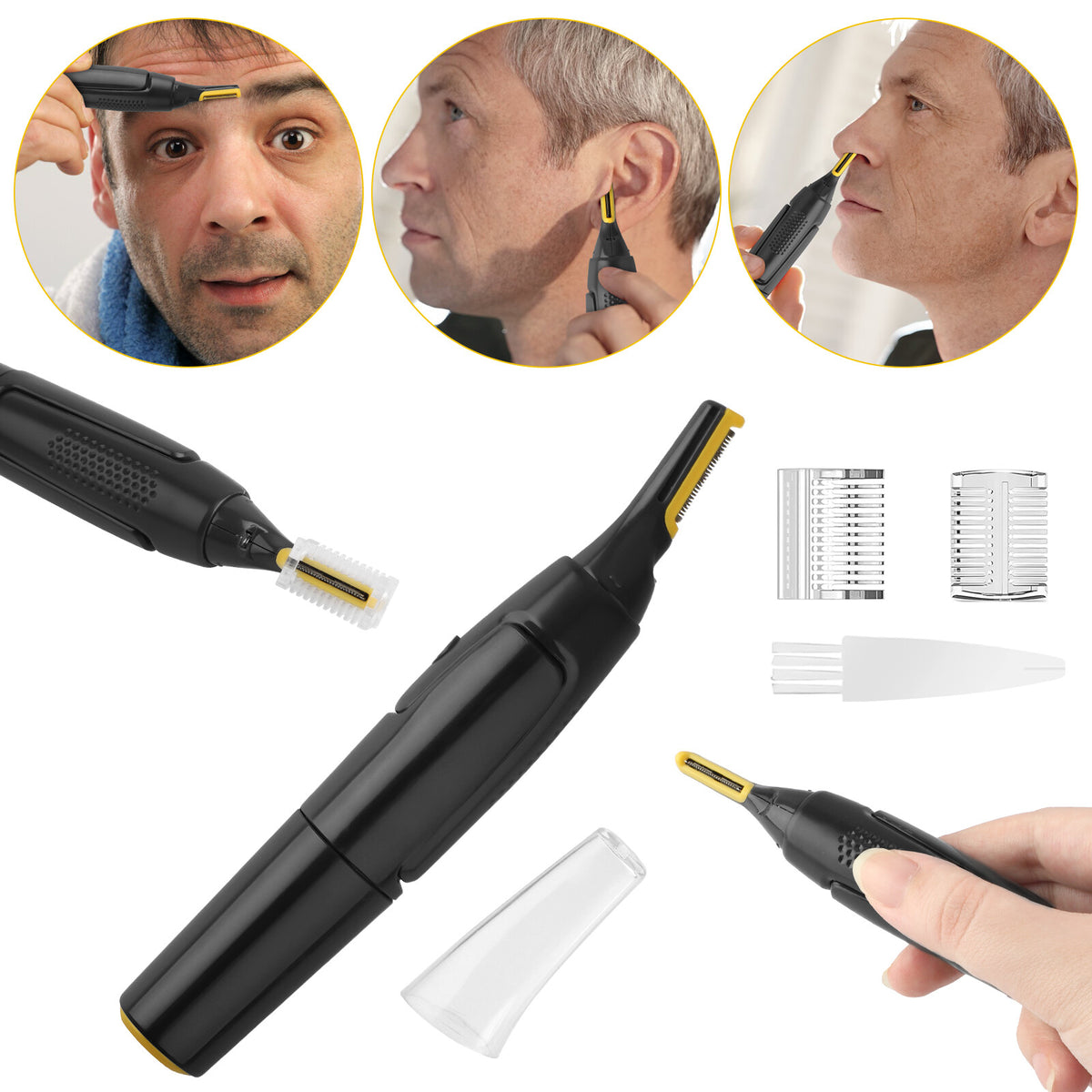 Electric Nose Ear Hair Trimmer for Men & Women - Painless Facial Grooming