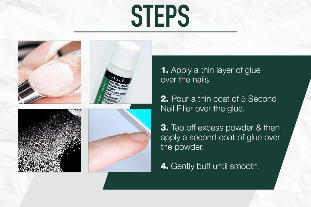 Nail Filler Powder for Repairs - 0.14 oz Pack of 3, Fast Nail Reinforcement