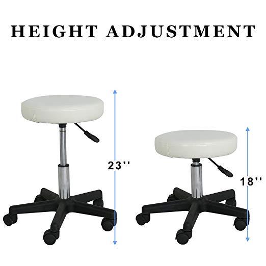 Adjustable Salon Stool Hydraulic Rolling Chair for Salon, Tattoo, Dental, Spa