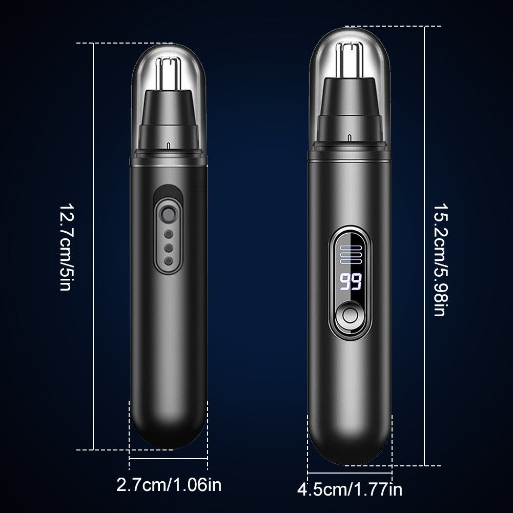 Electric Nose & Ear Hair Trimmer USB Rechargeable with LED Screen for Men Women