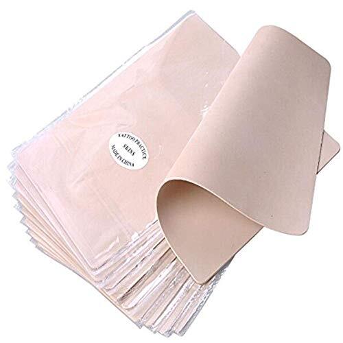 Tattoo Practice Skin 10 Sheets Double-Sided 6x8 inch - Synthetic Skin for Microblading & Tattoo Training