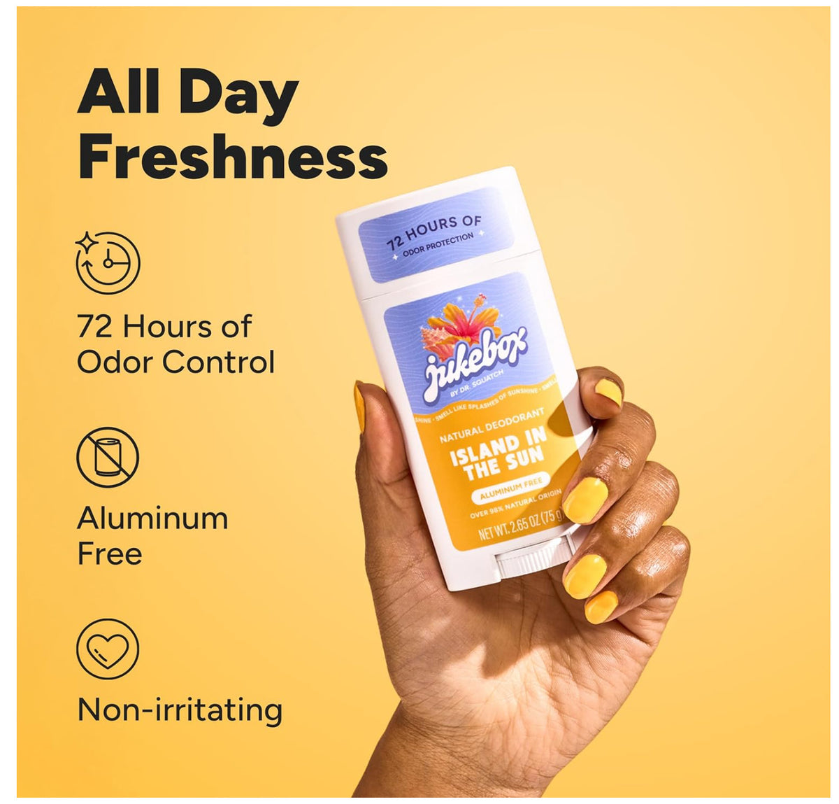 Natural Aluminum-Free Deodorant for Women Island in the Sun 2.65 oz