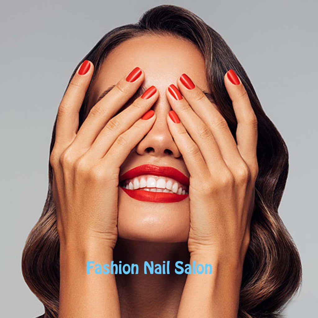 Short Pink Press-On Nails with Glossy Finish - Fake Nail Set for Women