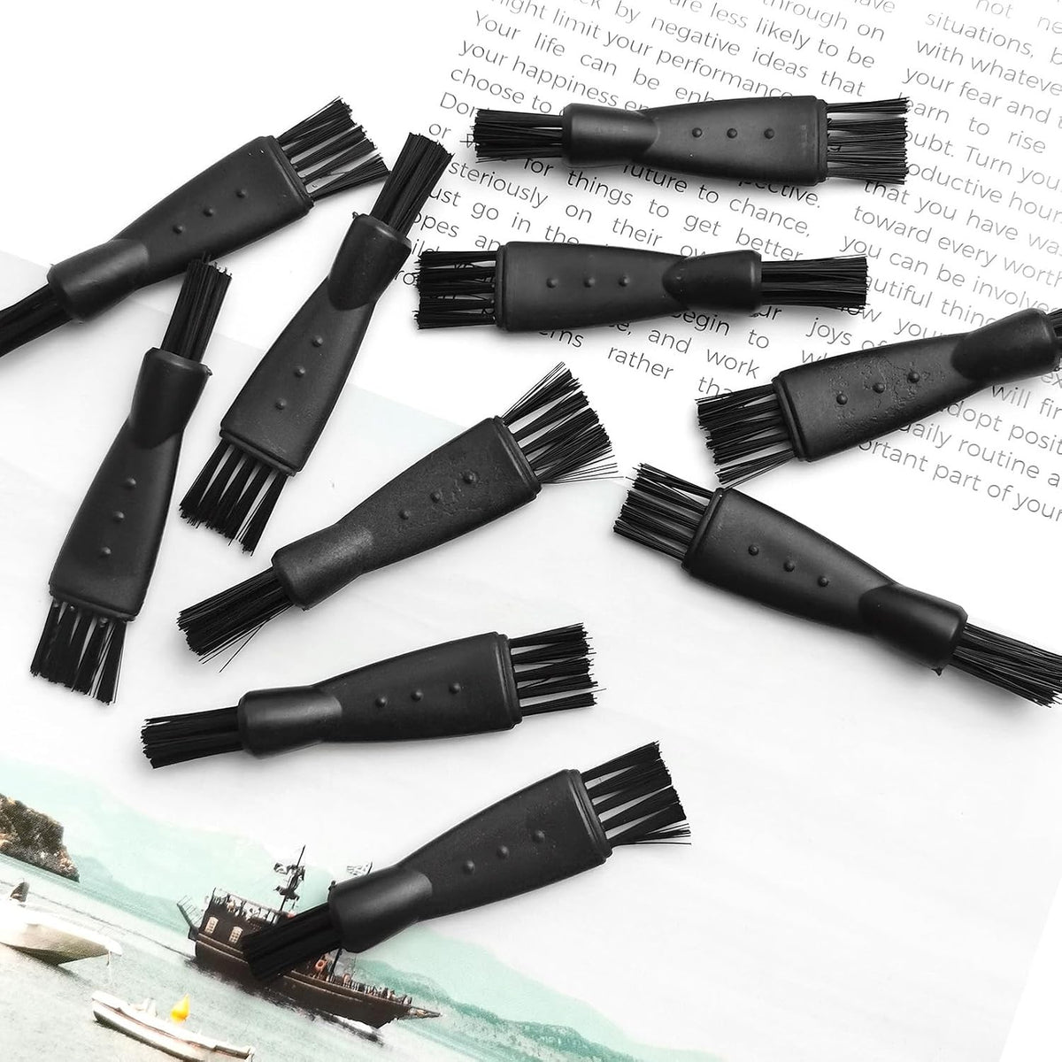 10 Pack Electric Razor Cleaning Brushes Double-Sided for Shaver & Clipper Maintenance