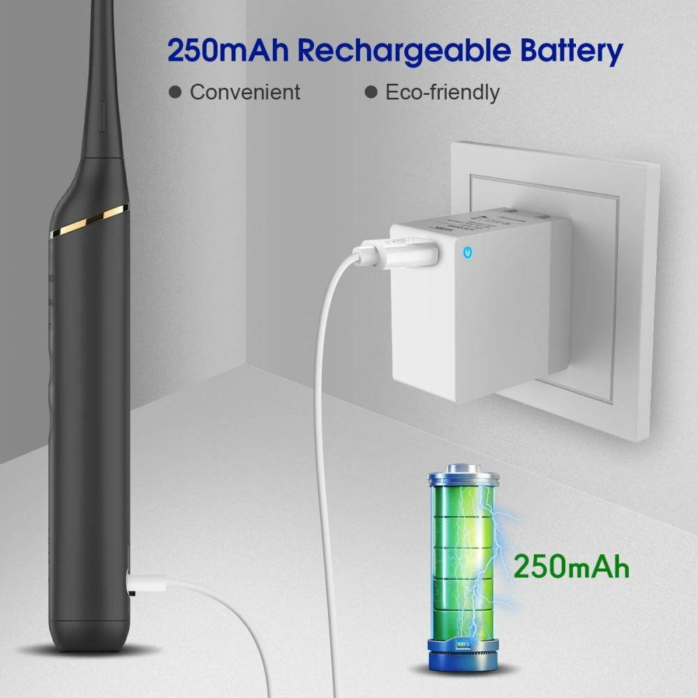 Ultrasonic Tooth Cleaner Plaque & Tartar Remover - Rechargeable Dental Scanner