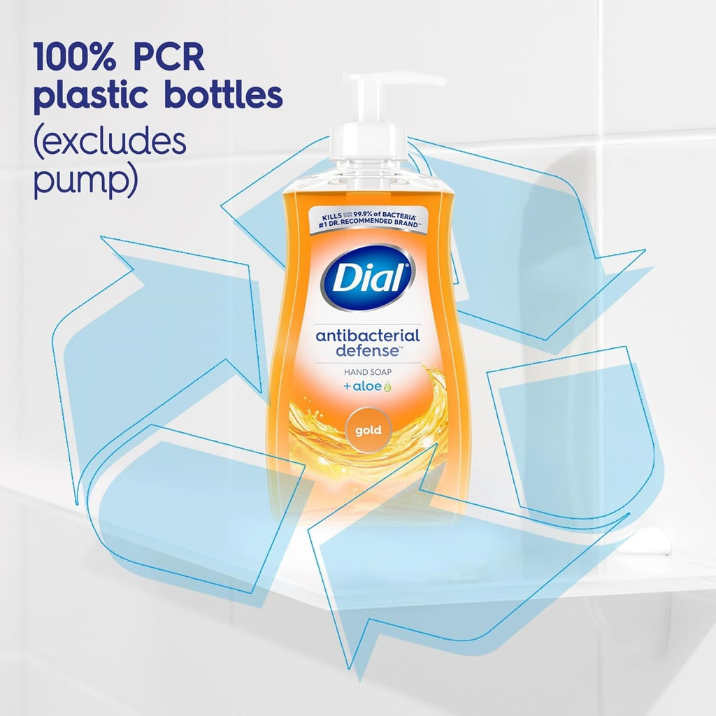Antibacterial Liquid Hand Soap with Aloe Vera - Gold, 11 fl oz Pack of 4