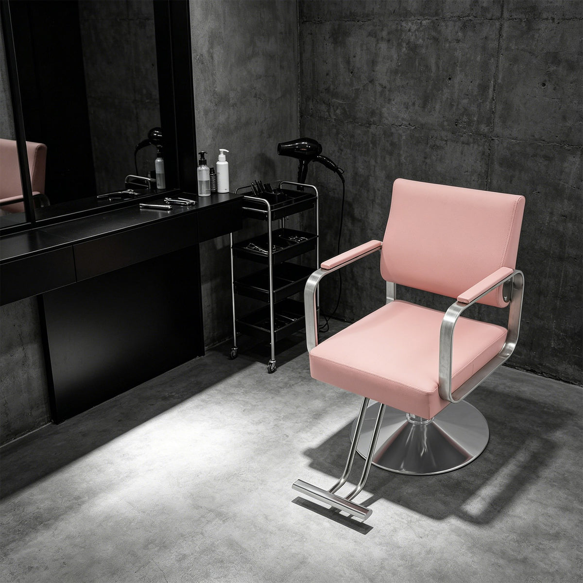 Rotating Barber Chair with Hydraulic Pump for Hair Salons and Barbershops