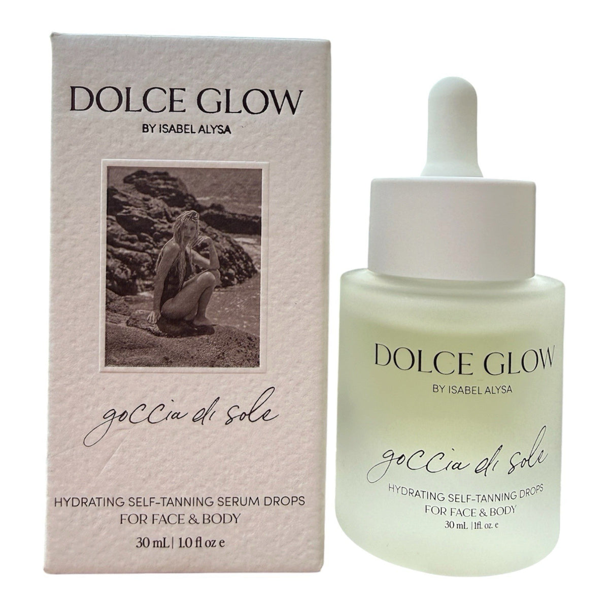 Hydrating Self Tanning Serum Drops for Face & Body - 1oz 30ml
