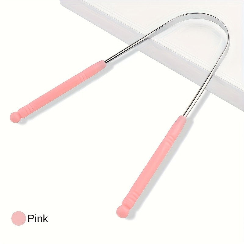 Stainless Steel Tongue Scraper for Fresh Breath Oral Care - Durable & Portable