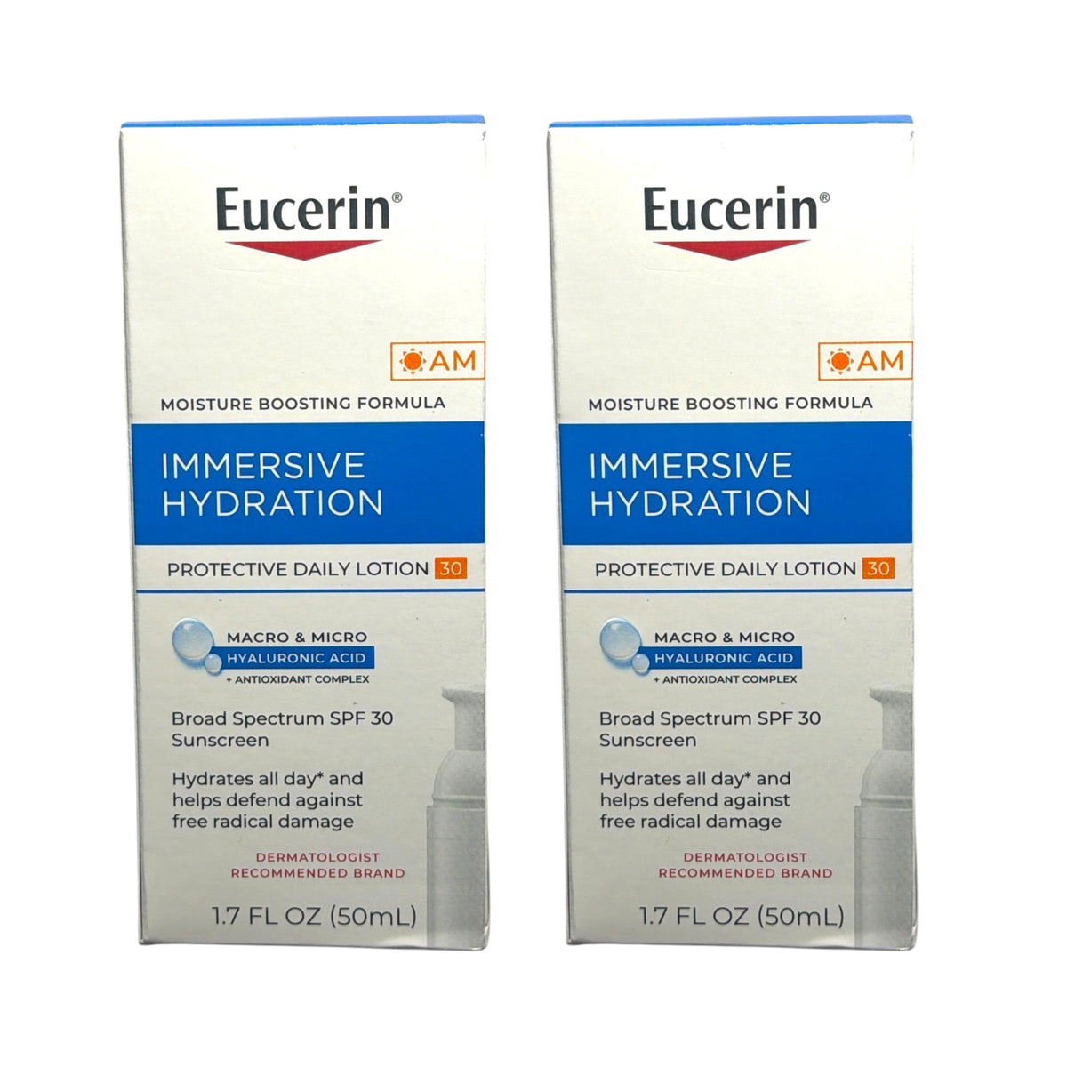 Eucerin SPF30 Hydrating Daily Lotion with Sun Protection - 1.7oz (Pack of 2)