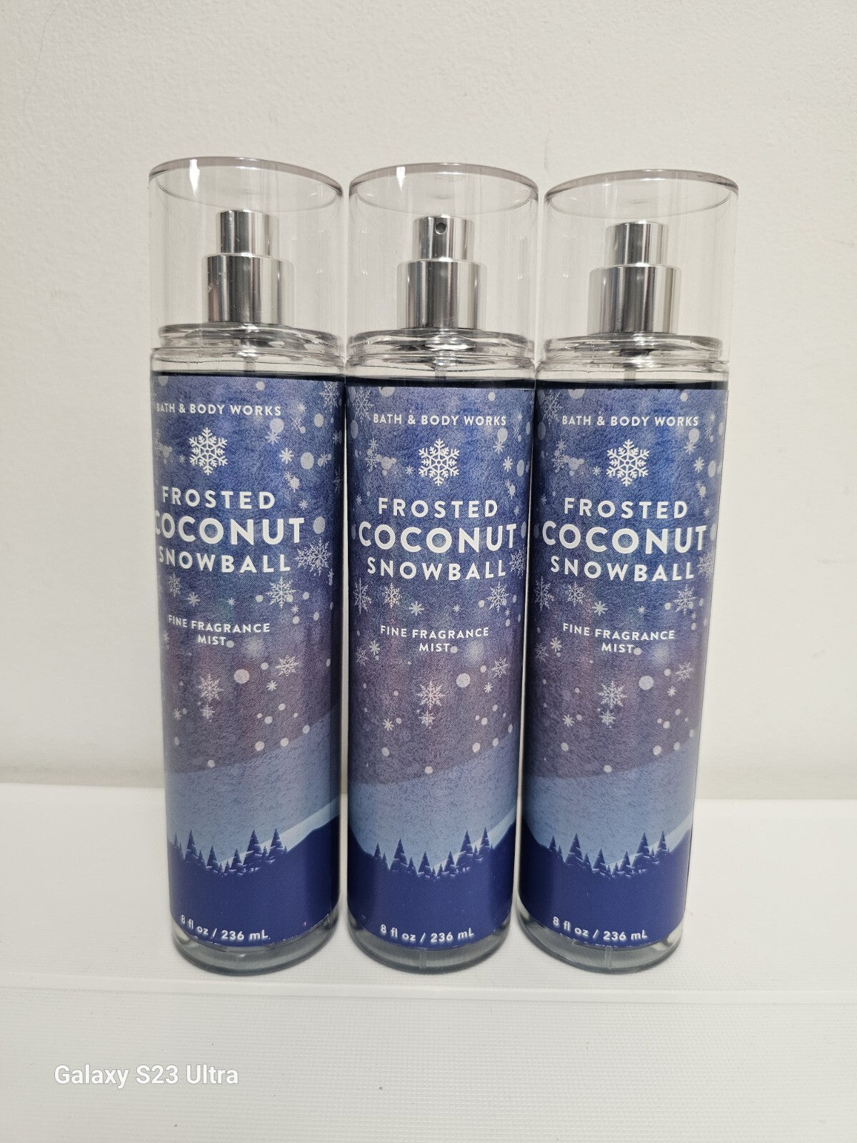 Bath & Body Works Frosted Coconut Snowball Fragrance Mist Set - 8 oz, 3 Pack