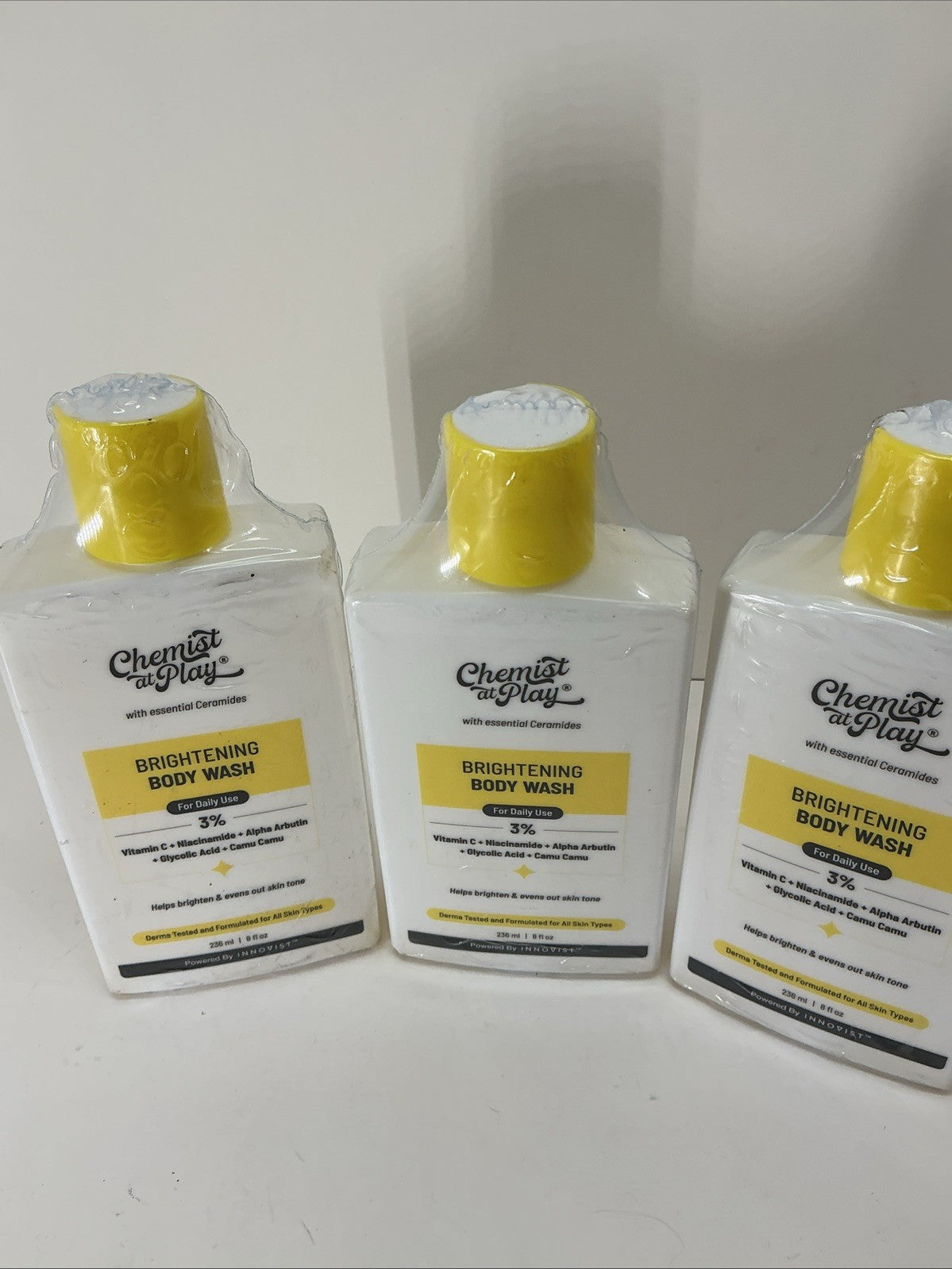 Brightening Body Wash Set - 3 Sealed Bottles, 8 Fl Oz Each, Exp 2029