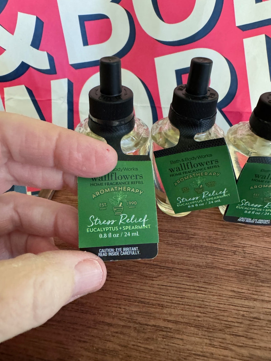 Wallflower Refill Bulbs Stress Relief Eucalyptus Spearmint Set of 3