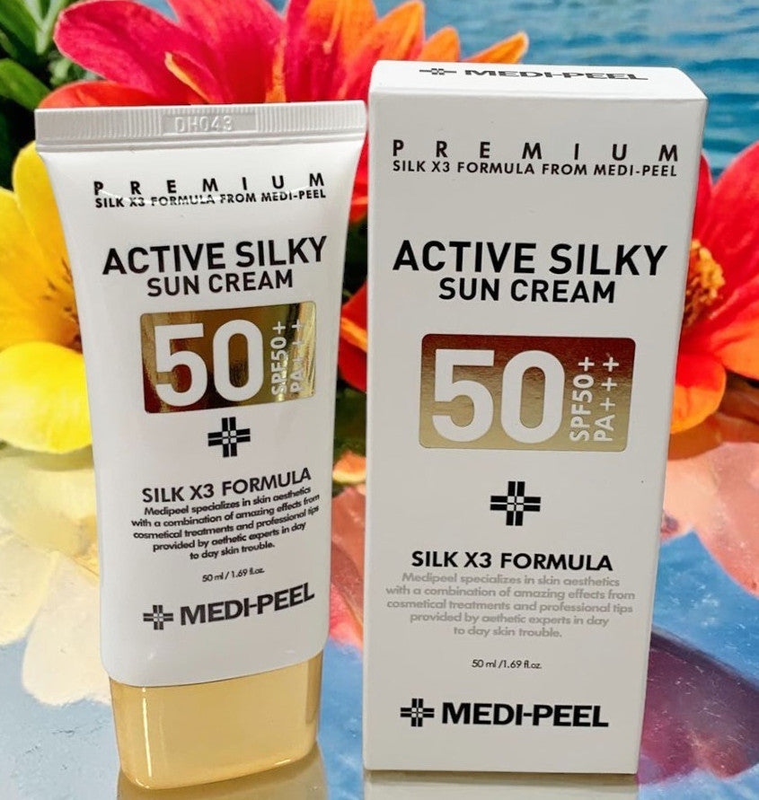 SPF50+ PA+++ Sun Cream with Silky Texture - 50ml, Set of 2