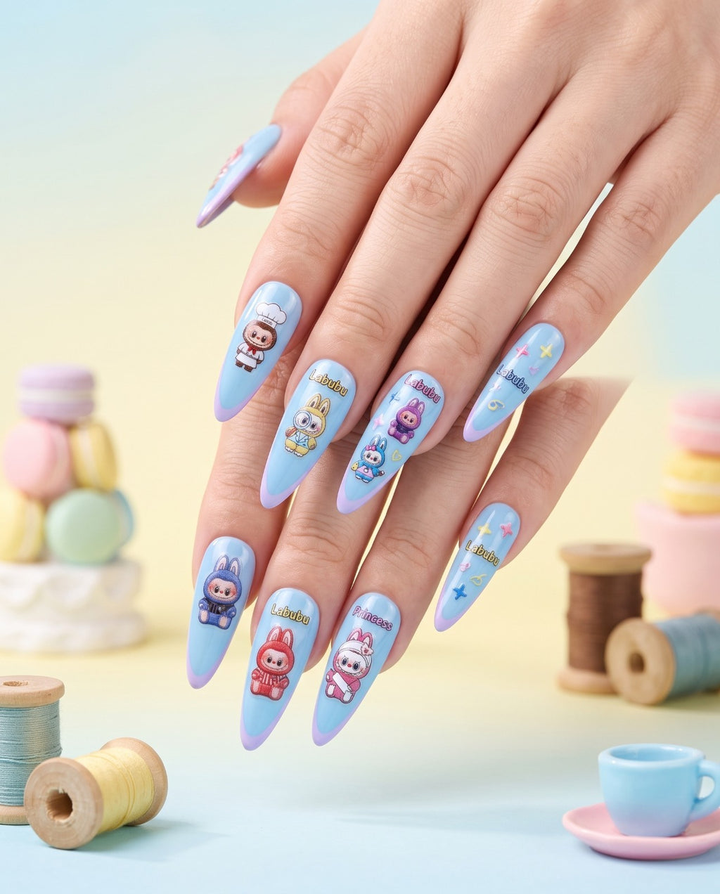 Nail Art Stickers - 3D Character Themed Nail Decals for Manicure