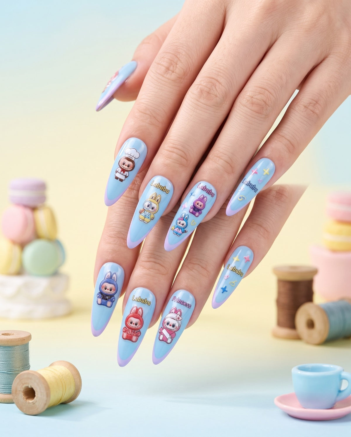 Nail Art Stickers - 3D Character Themed Nail Decals for Manicure