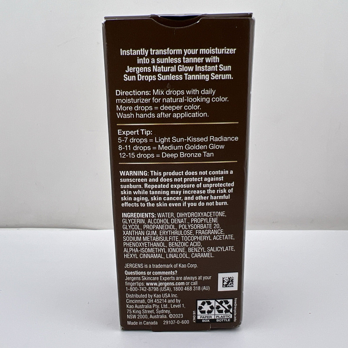 Sunless Tanning Serum - Instant Sun Drops for Face & Body, 1 oz