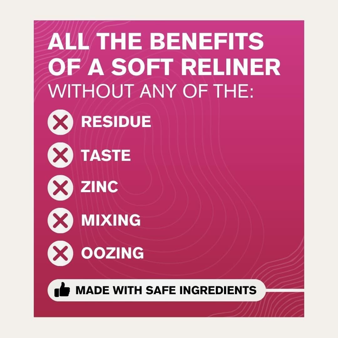 Denture Cushion Grip 10g Soft Thermoplastic Reliner for Improved Fit & Comfort