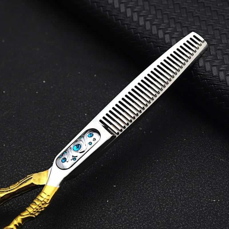 Professional Hairdressing Scissors Set 6 Inch Hair Cutting Shears 9CR13 Steel