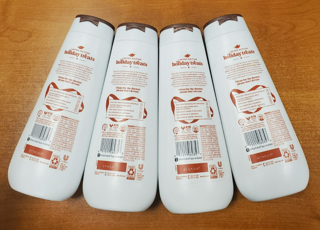 Dove Maple Glazed Donut Body Wash Set - Limited Edition, 4 x 20 oz