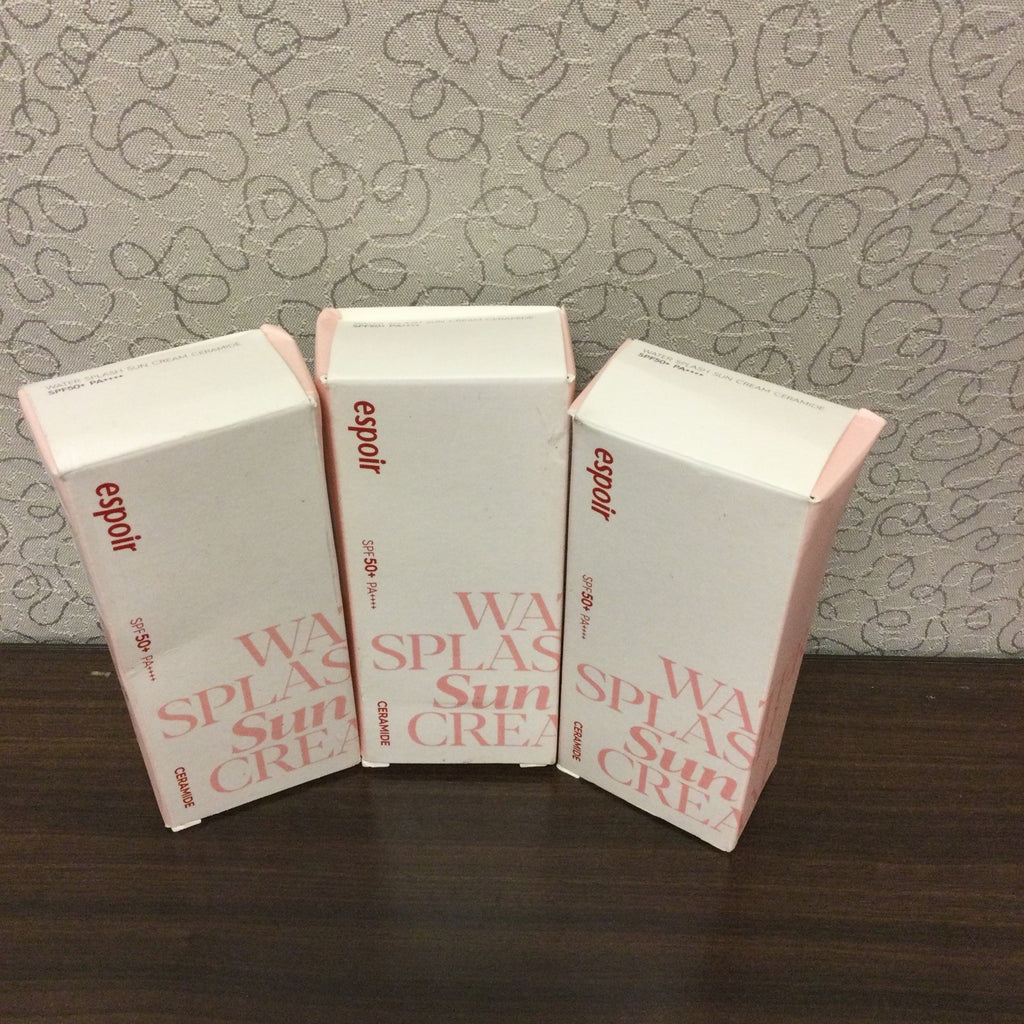 Espoir Water Splash Ceramide Sun Cream SPF50+ PA++++ - 60ml, Pack of 3