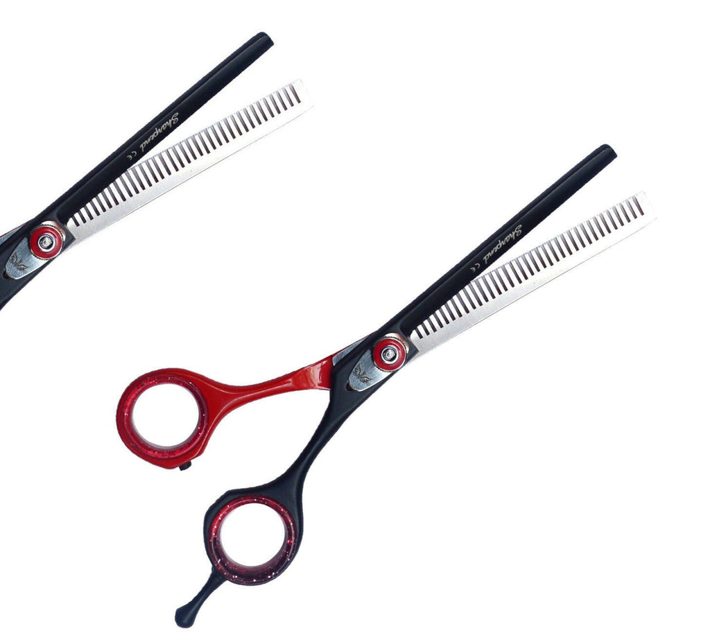 Professional Hair Cutting & Thinning Scissors Set with Razor & Pouch