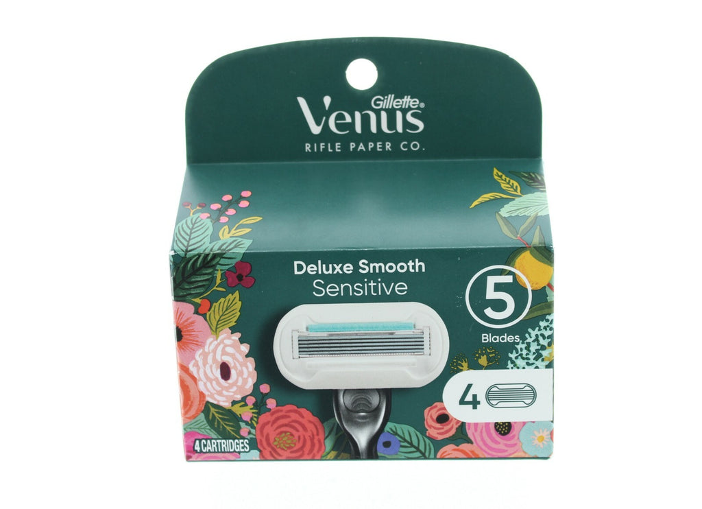 Gillette Venus Razor Blade Refills - Deluxe Smooth Sensitive, 5 Blades, Pack of 4