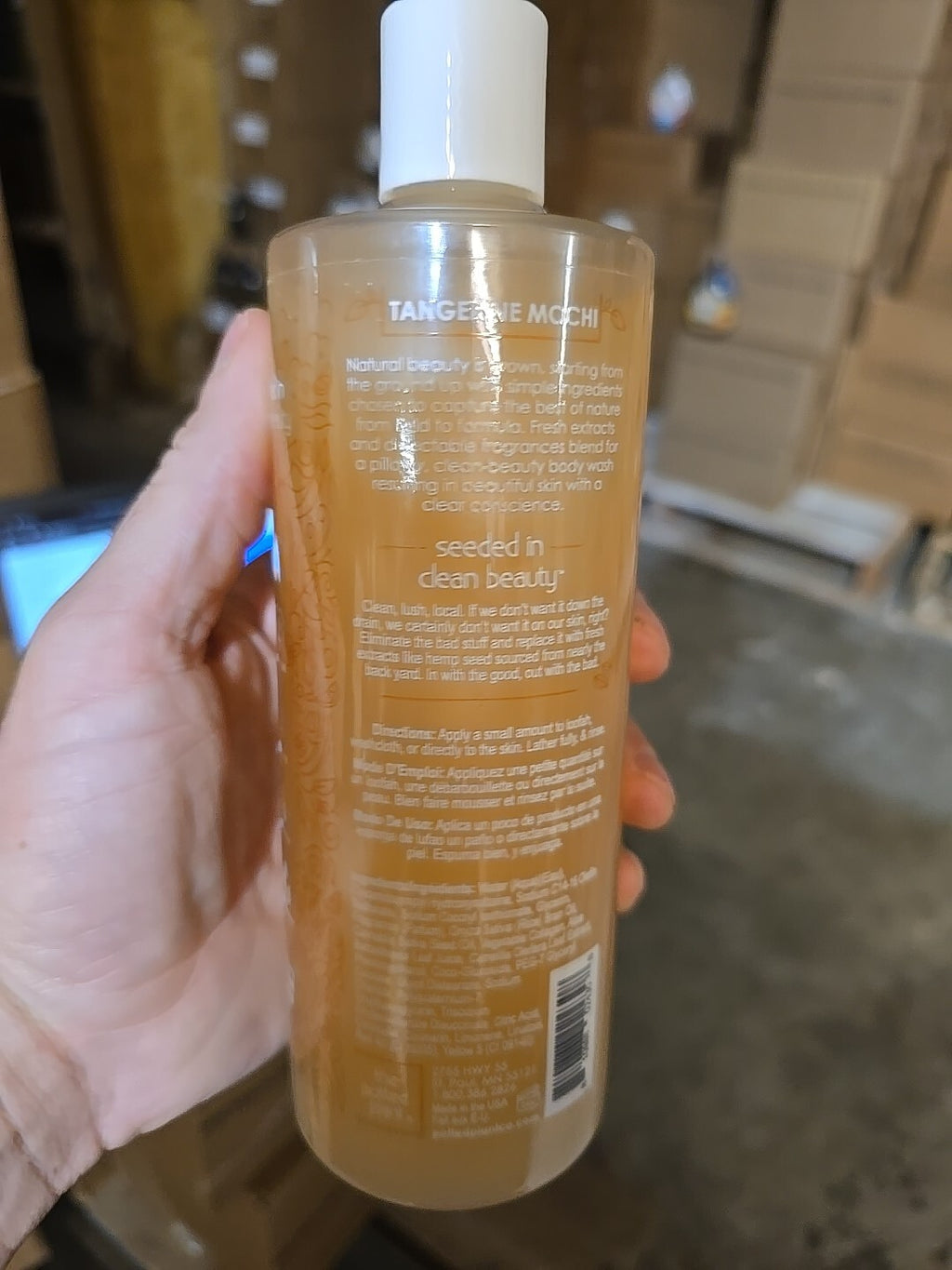 Hemp Herbal Tangerine Mochi Body Wash - 16.9 oz Shower Gel