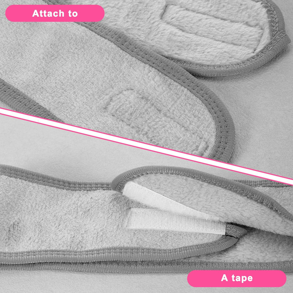 Adjustable Multicolor Facial Spa Headband Set - Soft Water-Absorbing Hairbands for Face Washing & Makeup