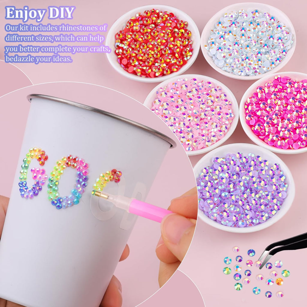 Jelly Rhinestones Craft Kit with 50,000 Pieces for DIY Decorations