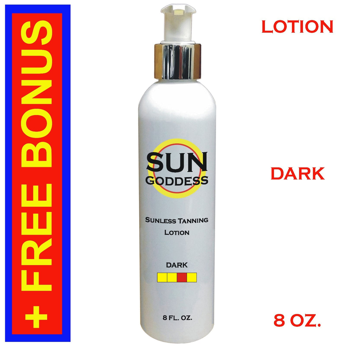 Dark Sunless Self Tanning Lotion with Mitt & Gloves - 8 oz