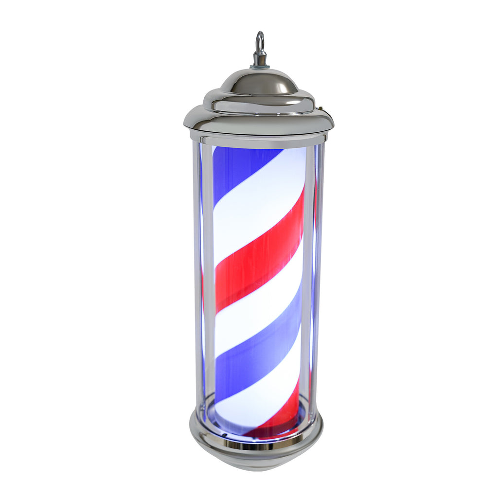 Barber Shop Rotating LED Pole Light Sign Outdoor Indoor Hair Salon Display