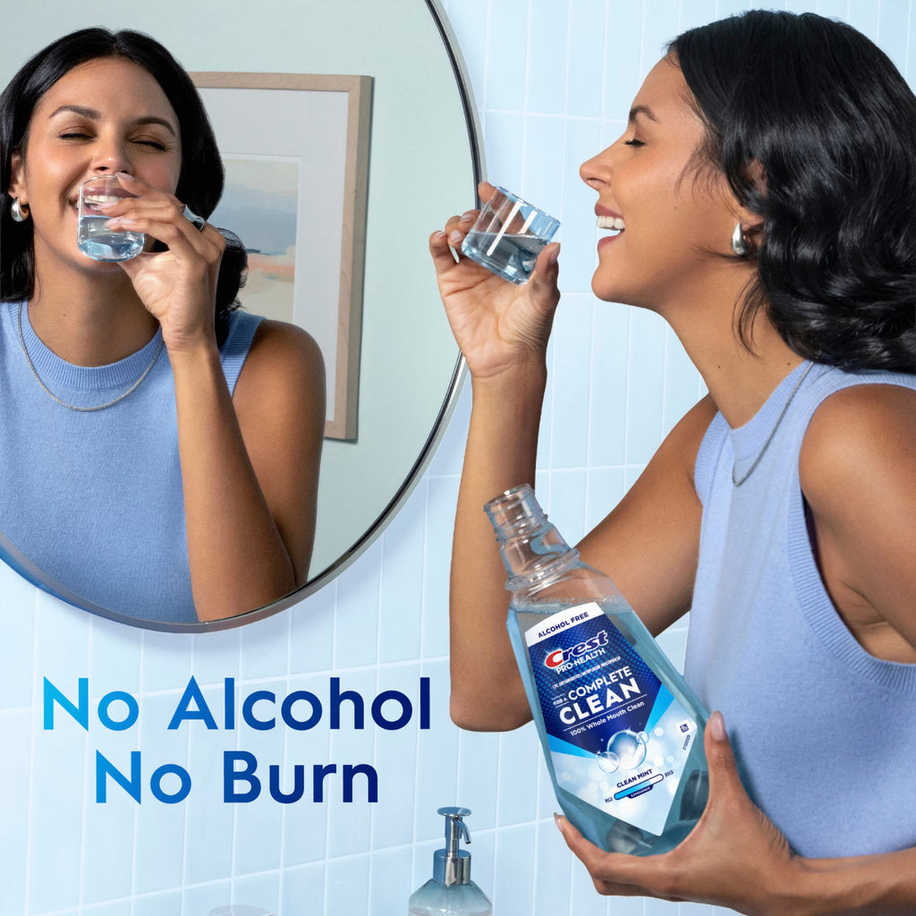 Crest Pro-Health Multi-Protection Mouthwash 1L - Alcohol-Free, Fresh Mint