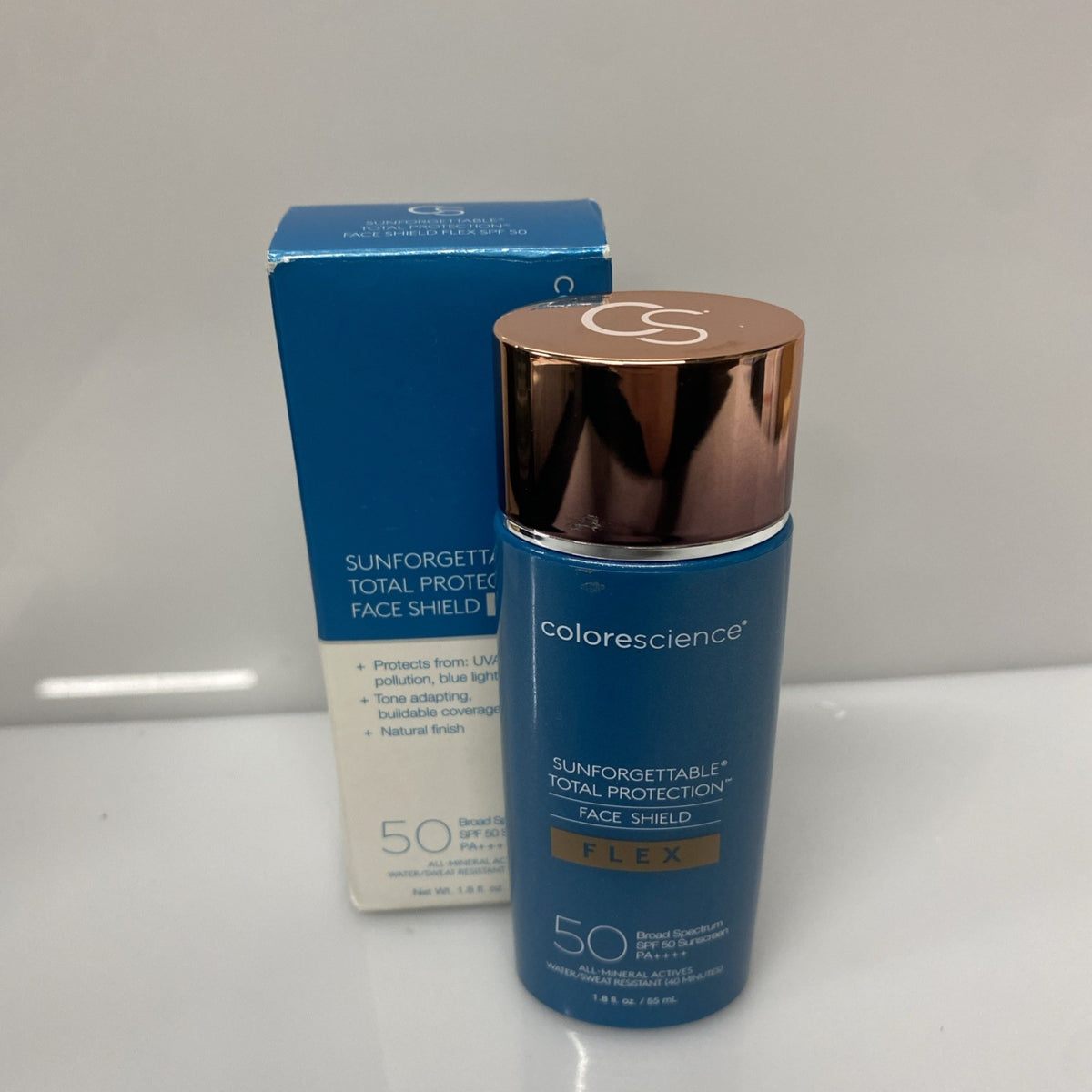SPF 50 Sun Protection Face Sunscreen Light 1.8 Oz -Open Box