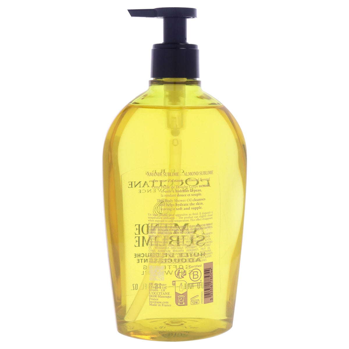 Almond Shower Oil - Hydrating Body Cleanser with Sweet Almond Oil 16.9 oz