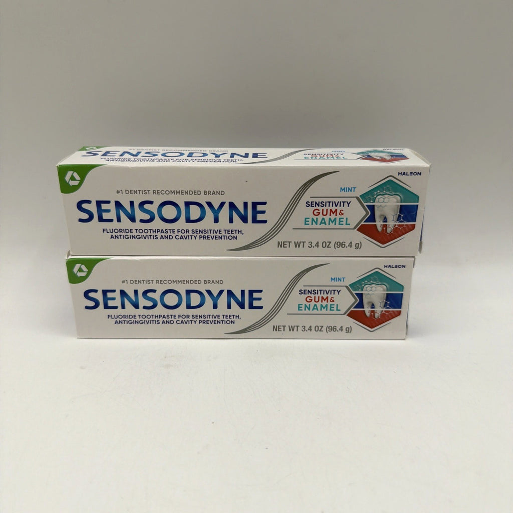 Sensodyne Toothpaste for Sensitive Gums & Enamel Mint 3.4 oz 2 Pack