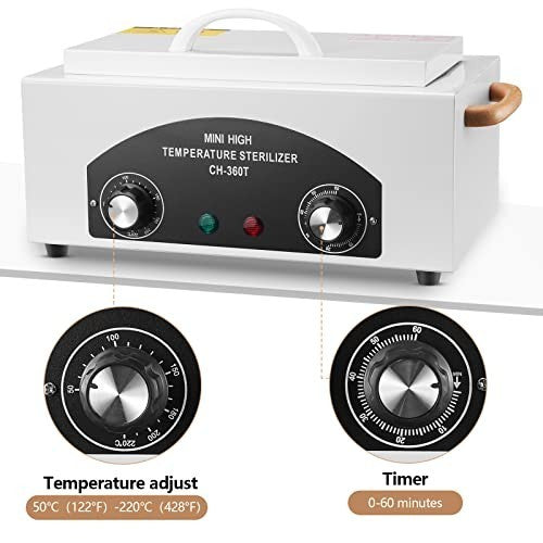 High-Temperature Dry Heat Sterilizer for Nail and Dental Tools 1.5L Capacity
