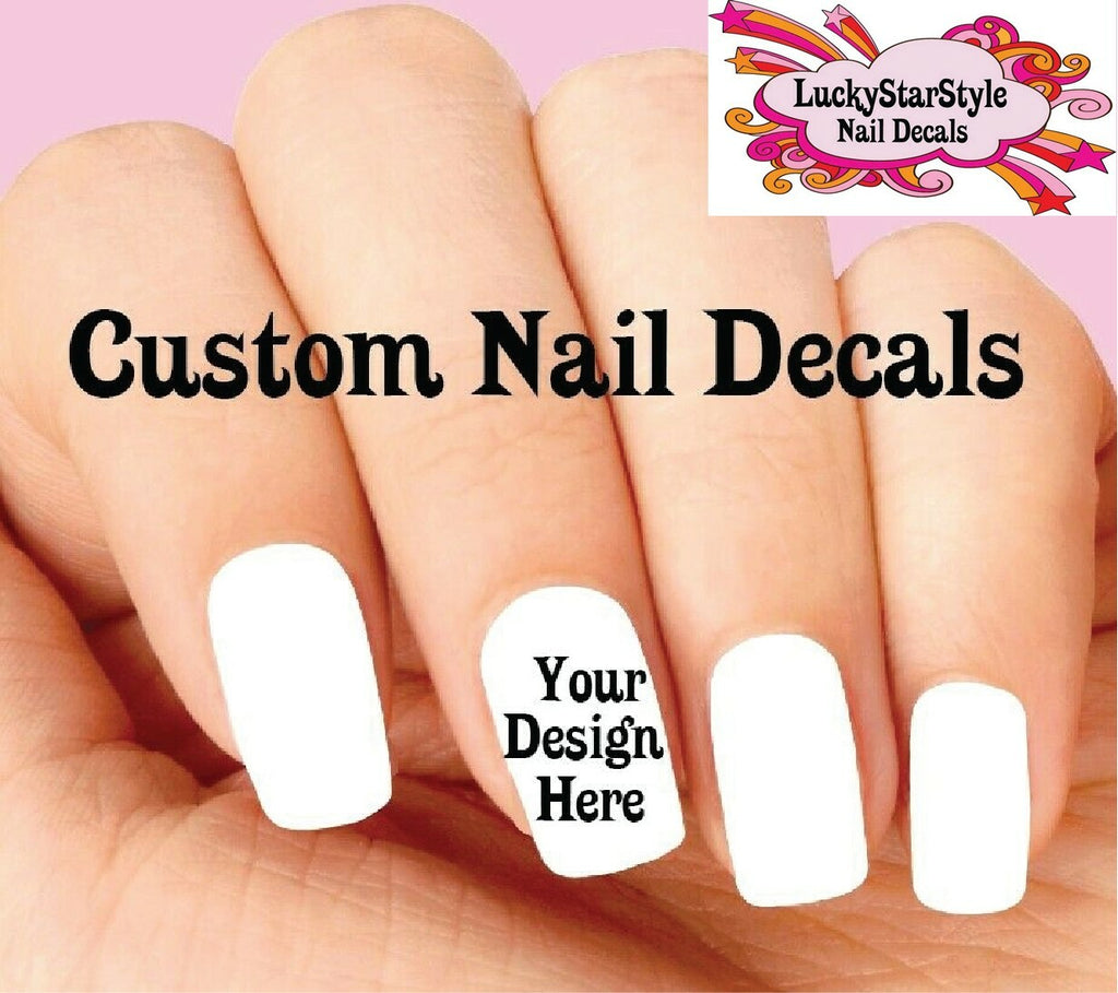 Custom Waterslide Nail Decals Personalizable Nail Art Stickers