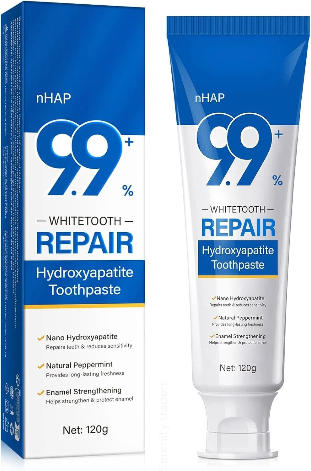 Hydroxyapatite Toothpaste 4.23 Oz - Enamel Repair Natural Whitening Fluoride-Free