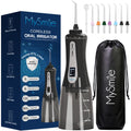 Cordless Dental Water Flosser with 8 Nozzles, Portable Oral Irrigator, 30 PSI